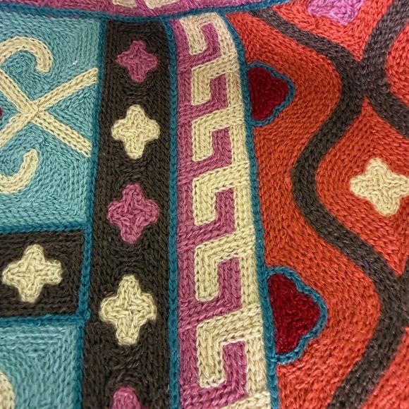 Colorful Bohemian Patterned Tote Bag in Multicolor - Picture 3 of 7